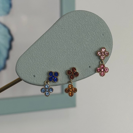 Dahlia dangle studs