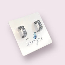 Load image into Gallery viewer, Hooped diamond earrings
