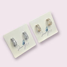 Load image into Gallery viewer, Hooped diamond earrings
